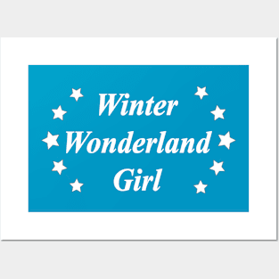 winter wonderland girl Posters and Art